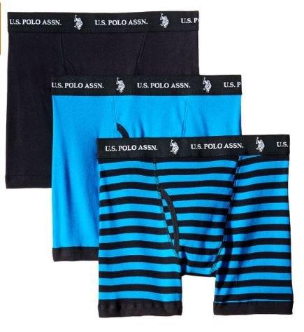 3 Pack Cotton Boxer Briefs with Elastic Waistband | U.S. Polo Assn.