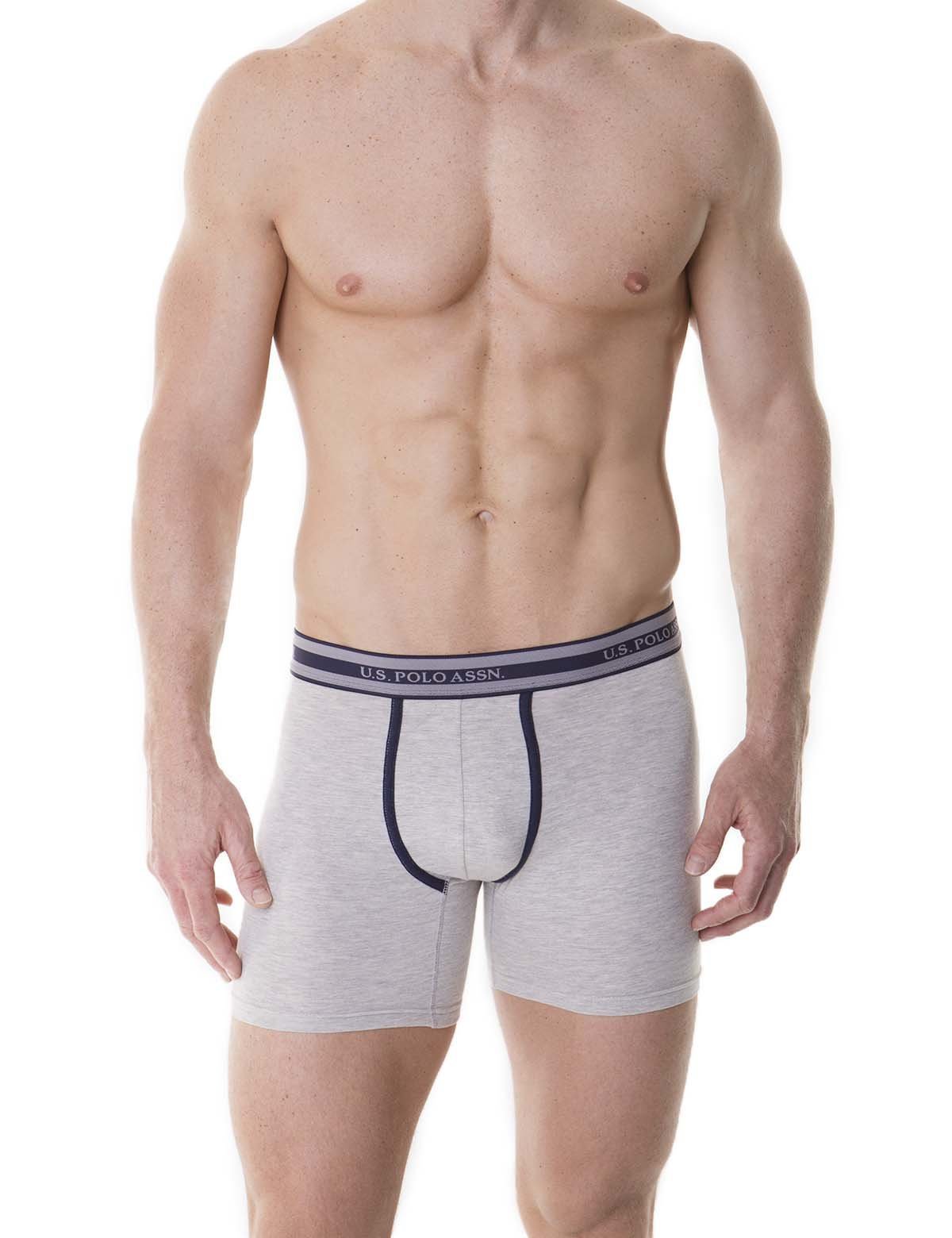 3 Pack Cotton Boxer Briefs with Elastic Waistband | U.S. Polo Assn.