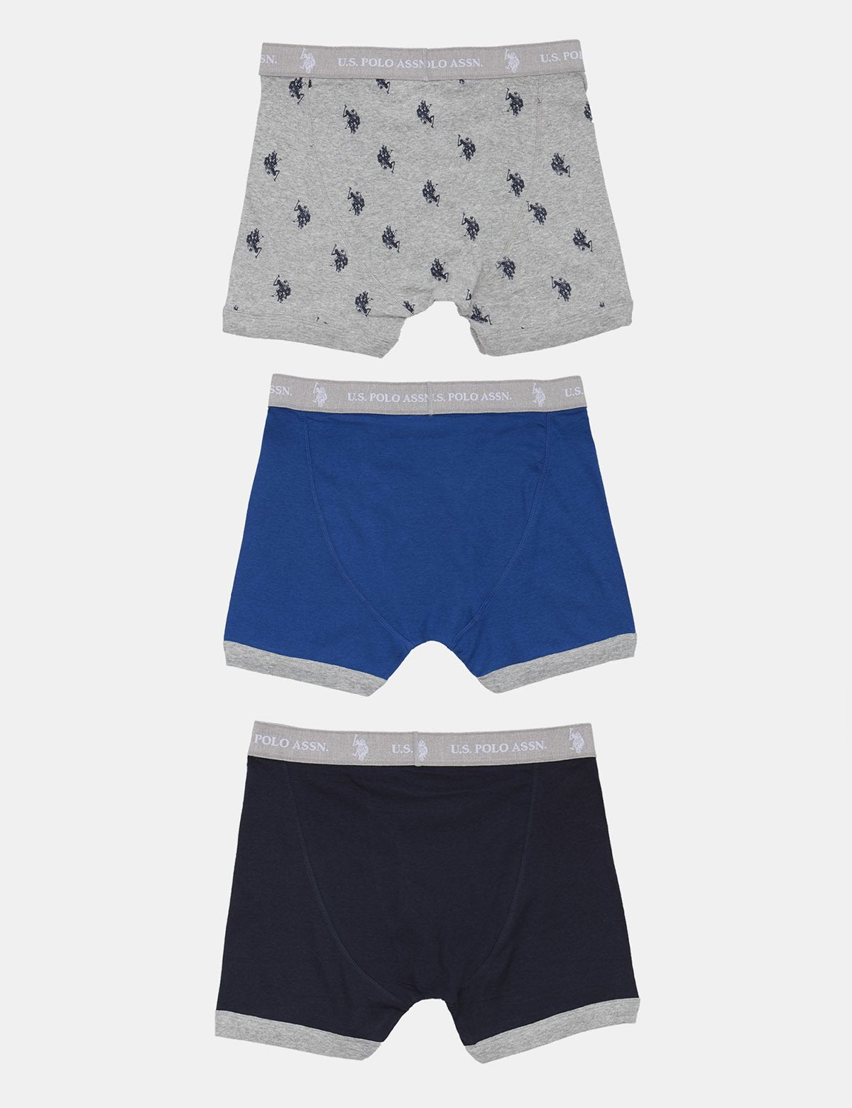 3 Pack Cotton Boxer Briefs with Elastic Waistband | U.S. Polo Assn.