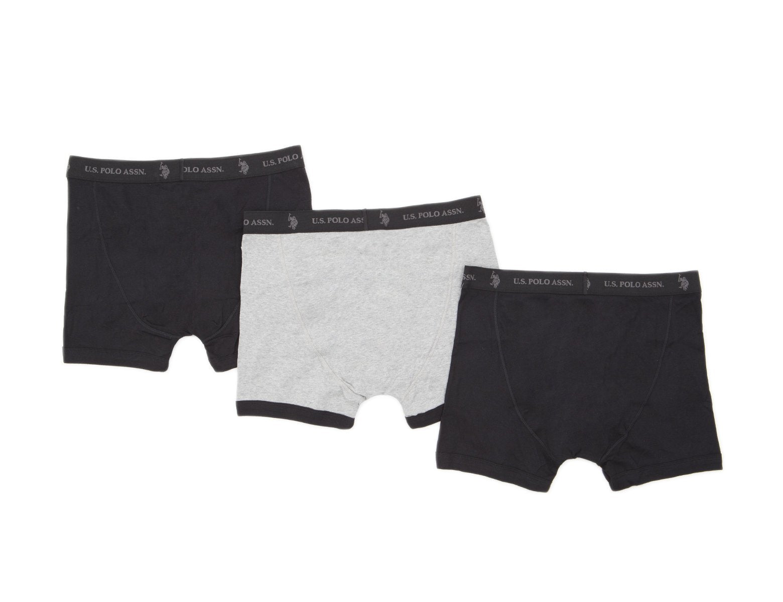 3 Pack Cotton Boxer Briefs with Elastic Waistband | U.S. Polo Assn.