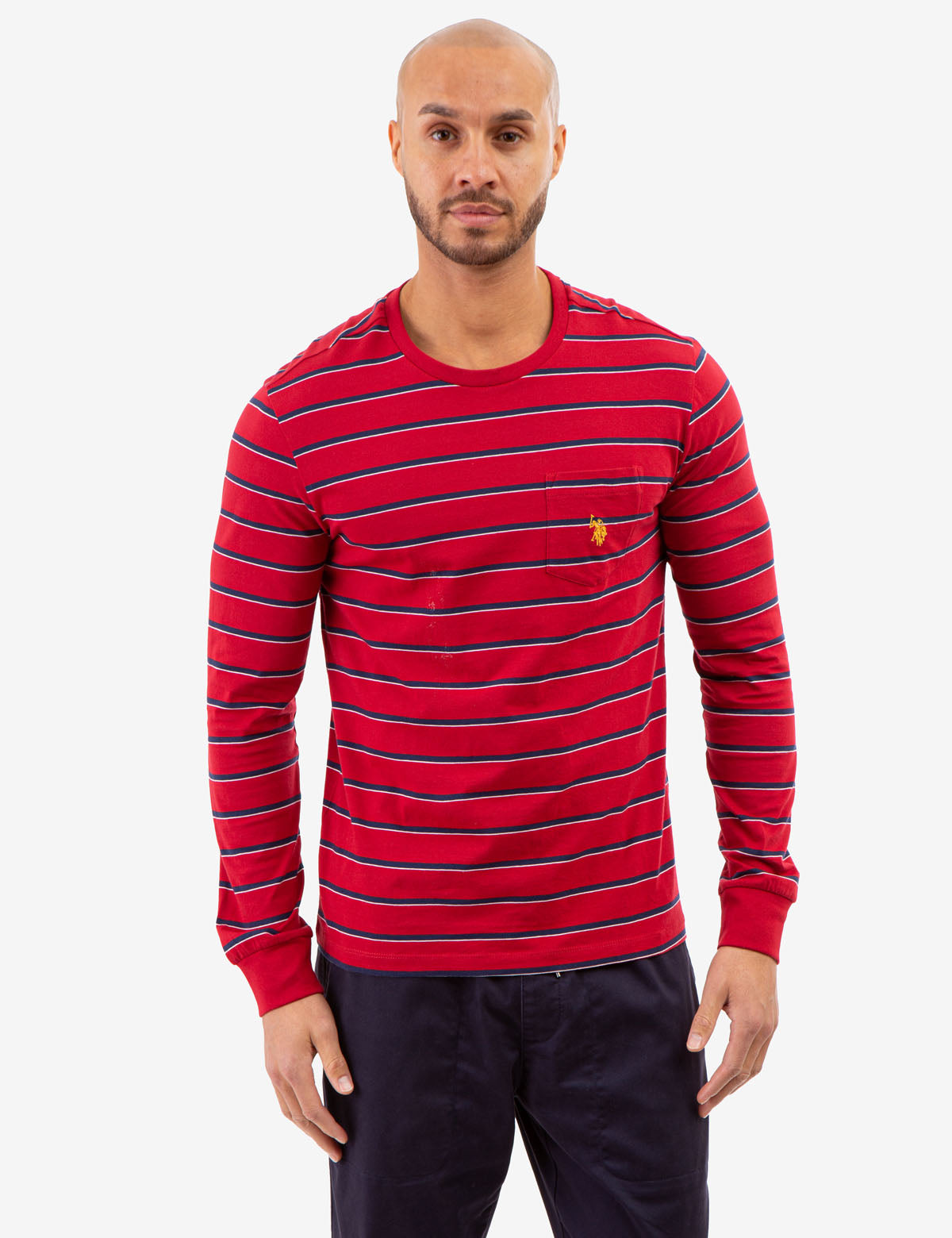 Yarn-Dye Striped Long Sleeve T-Shirt | Jersey Cotton