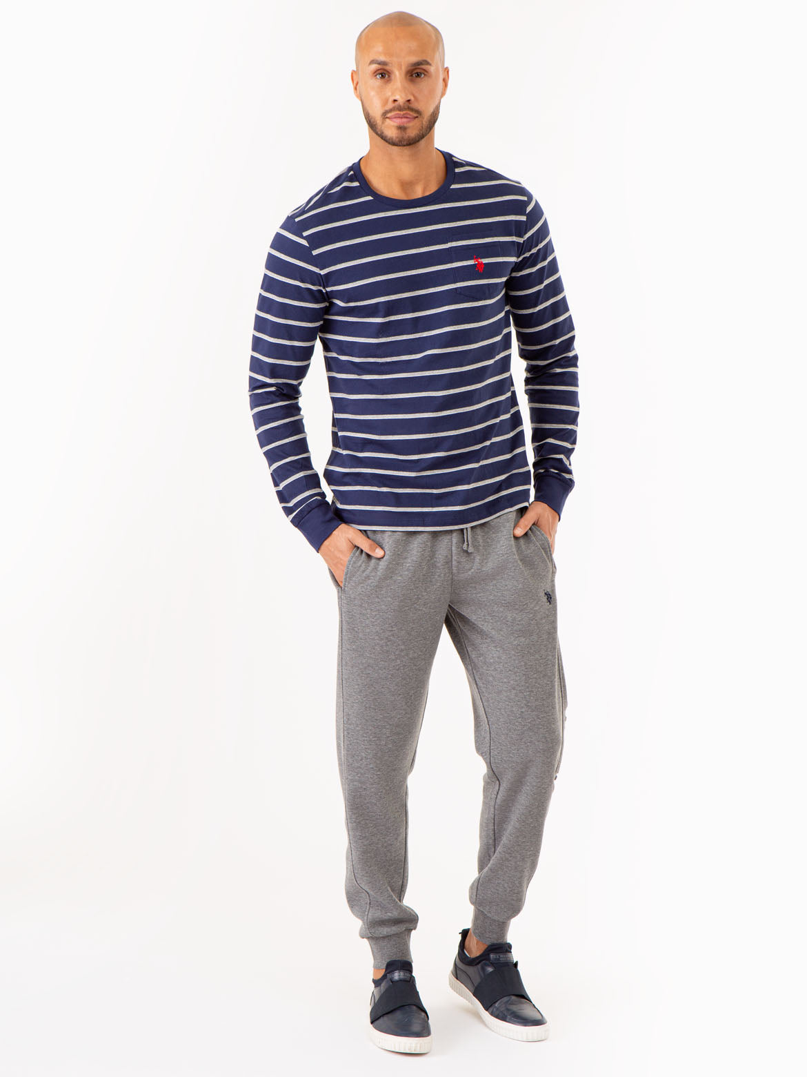 Yarn-Dye Striped Long Sleeve T-Shirt | Jersey Cotton
