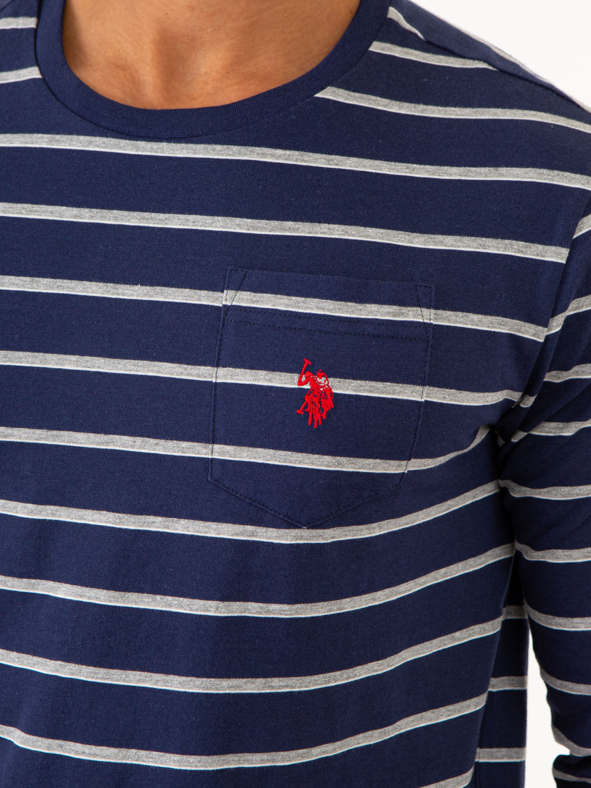 Yarn-Dye Striped Long Sleeve T-Shirt | Jersey Cotton