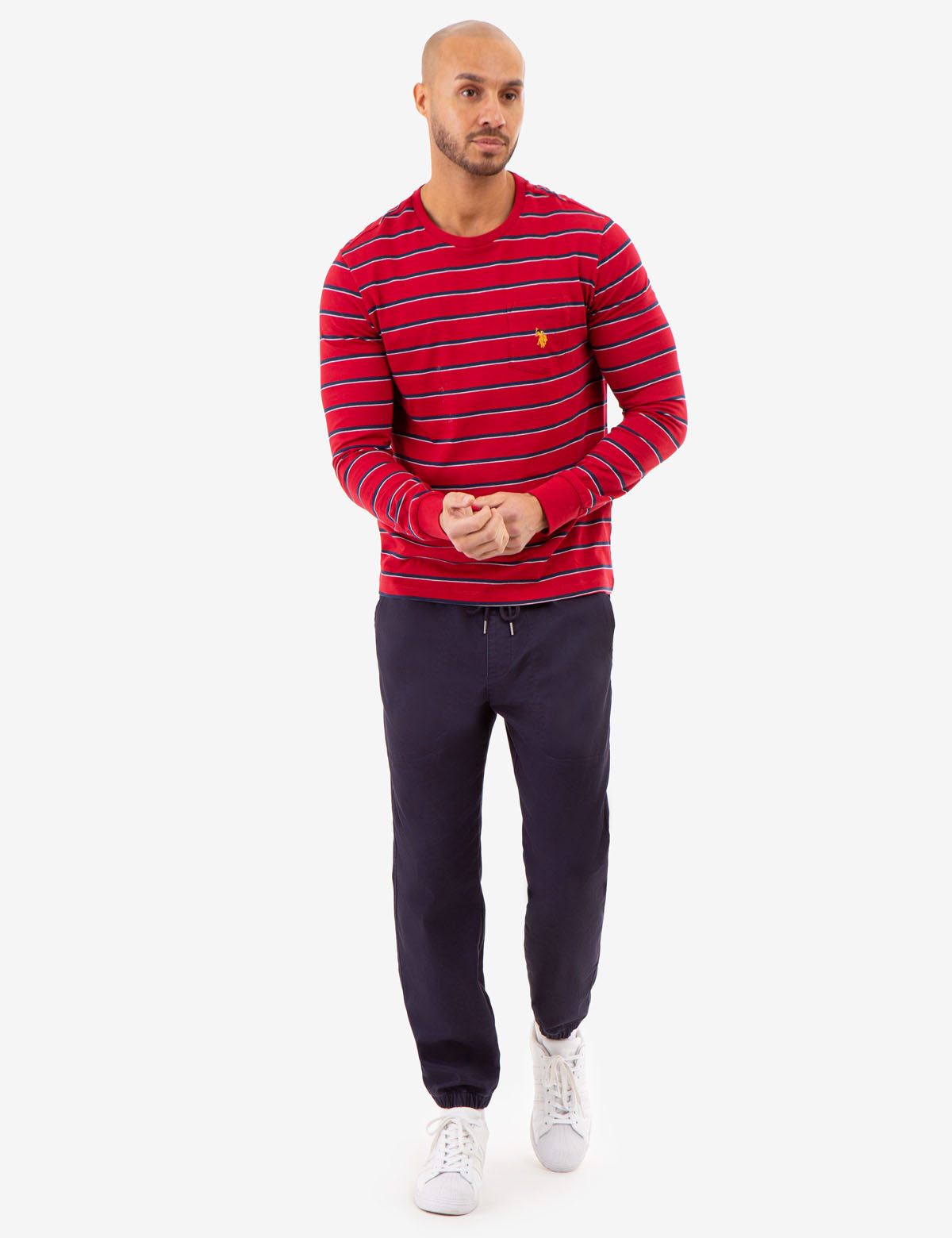 Yarn-Dye Striped Long Sleeve T-Shirt | Jersey Cotton