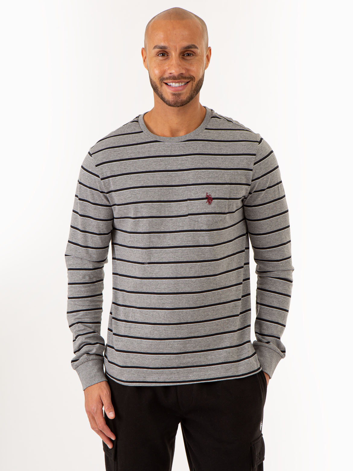 Yarn-Dye Striped Long Sleeve T-Shirt | Jersey Cotton