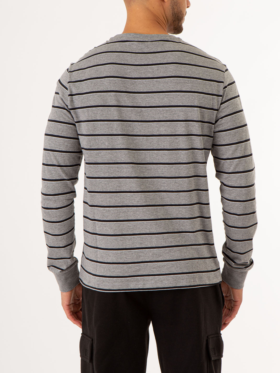Yarn-Dye Striped Long Sleeve T-Shirt | Jersey Cotton