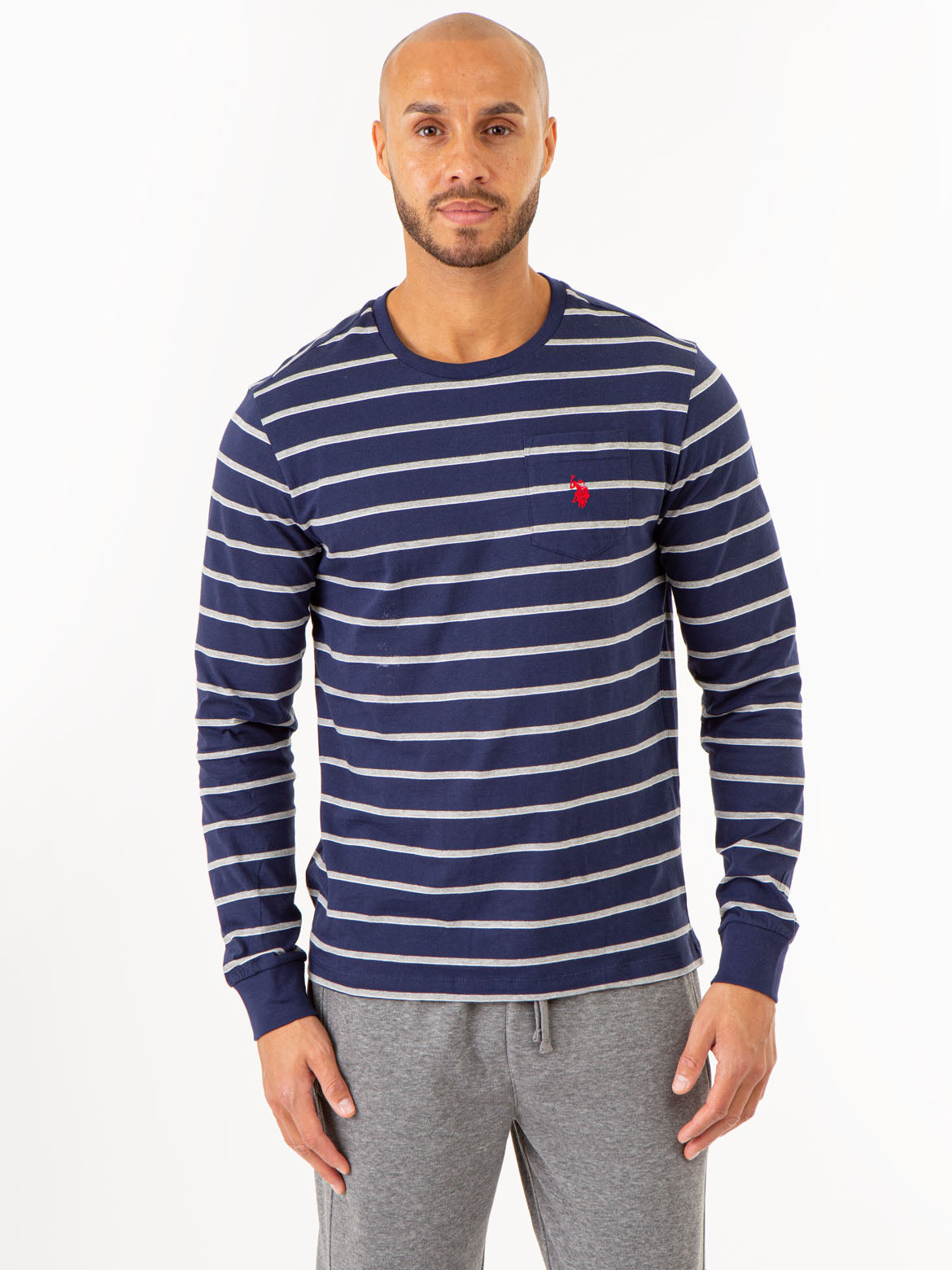 Yarn-Dye Striped Long Sleeve T-Shirt | Jersey Cotton