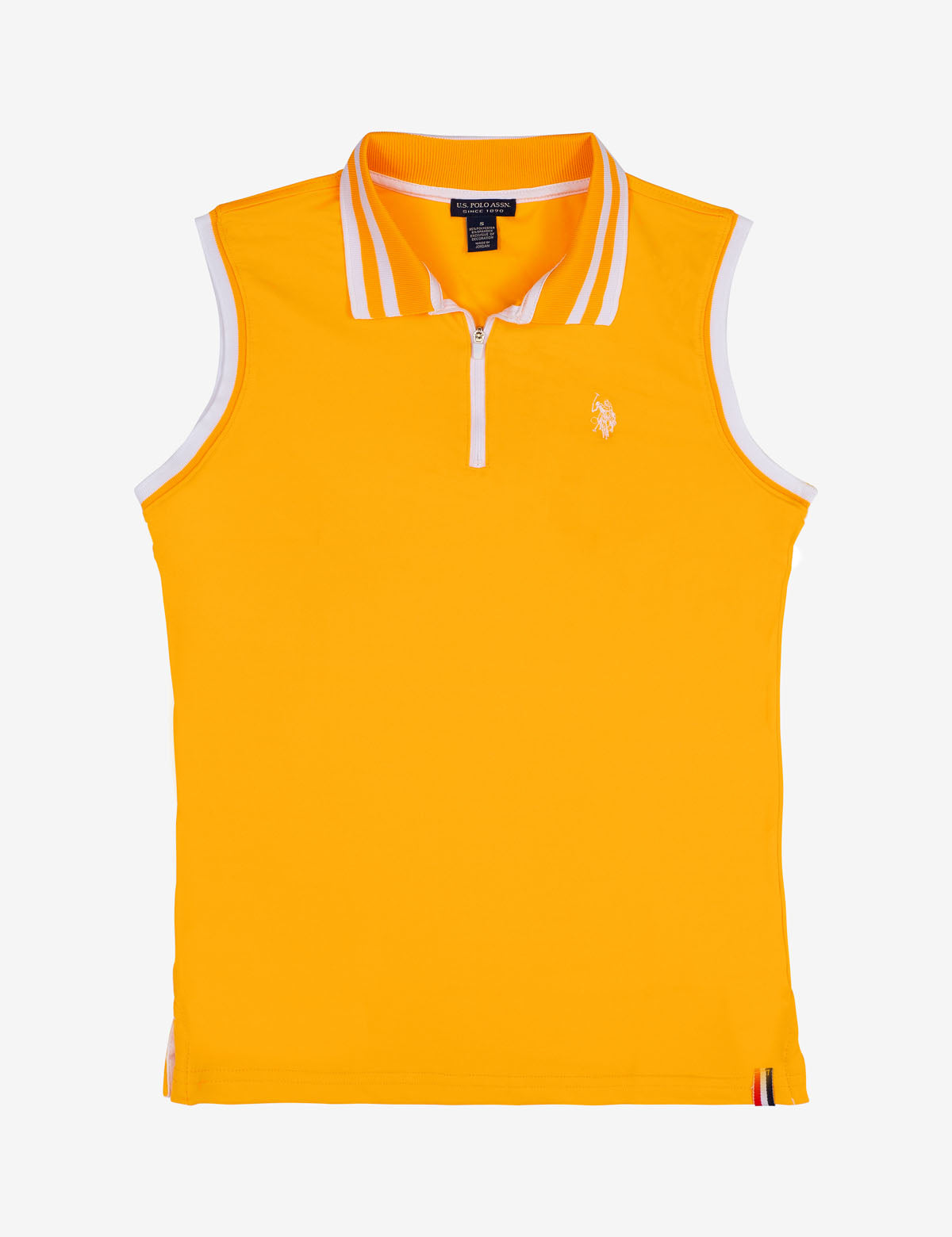 Zipper Sleeveless Polo Shirt for Men | Rib Knit Collar