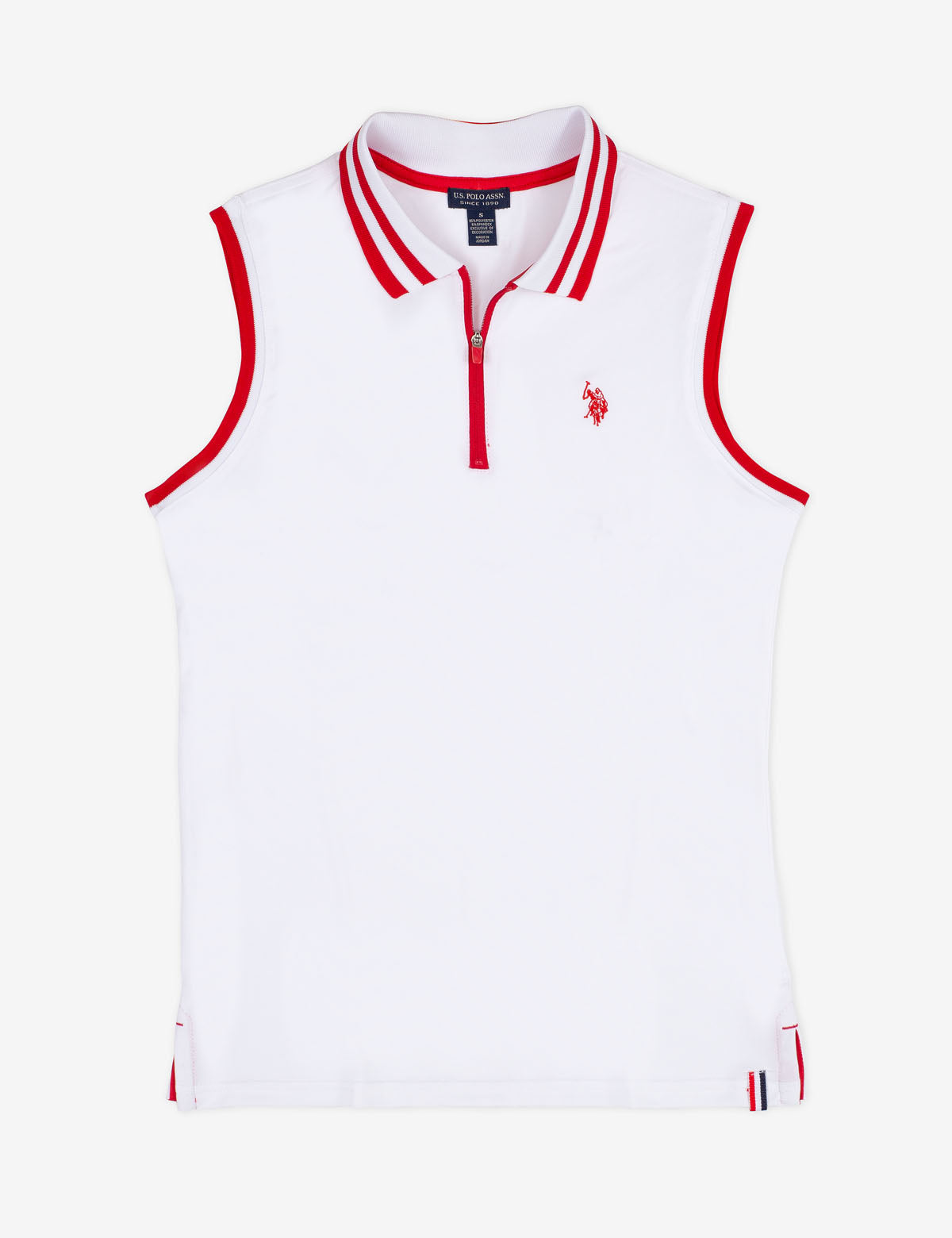 Zipper Sleeveless Polo Shirt for Men | Rib Knit Collar