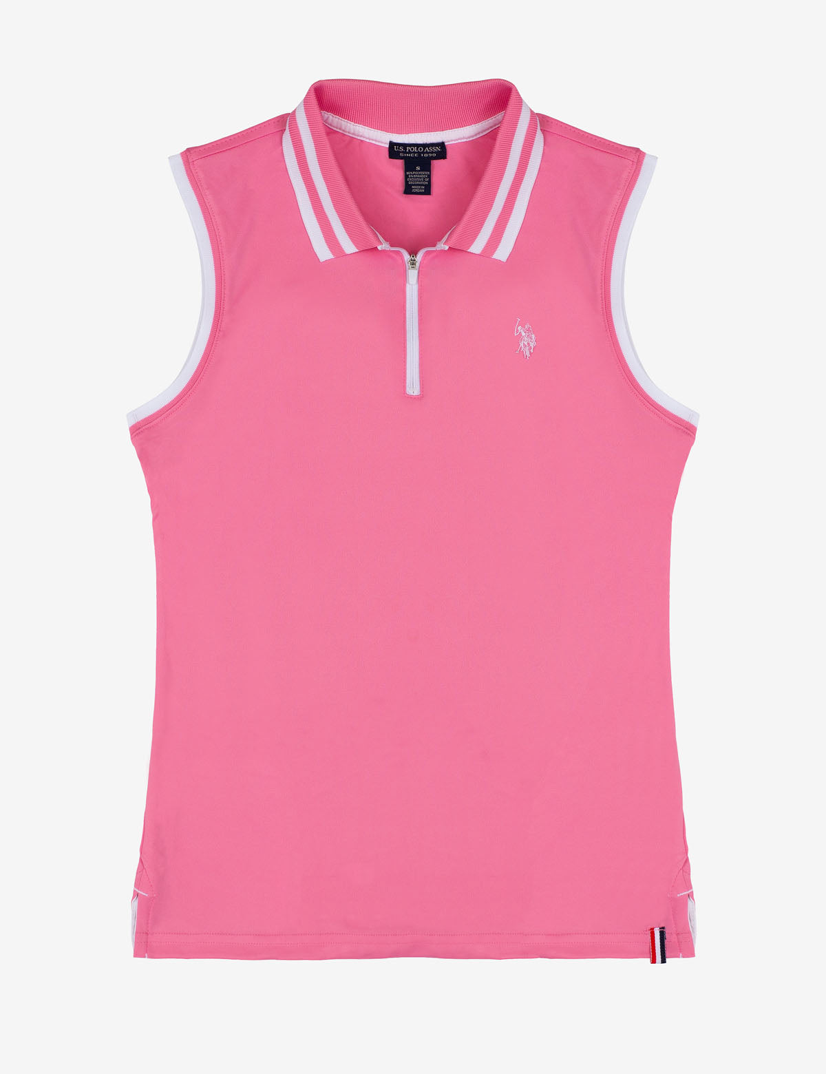 Zipper Sleeveless Polo Shirt for Men | Rib Knit Collar