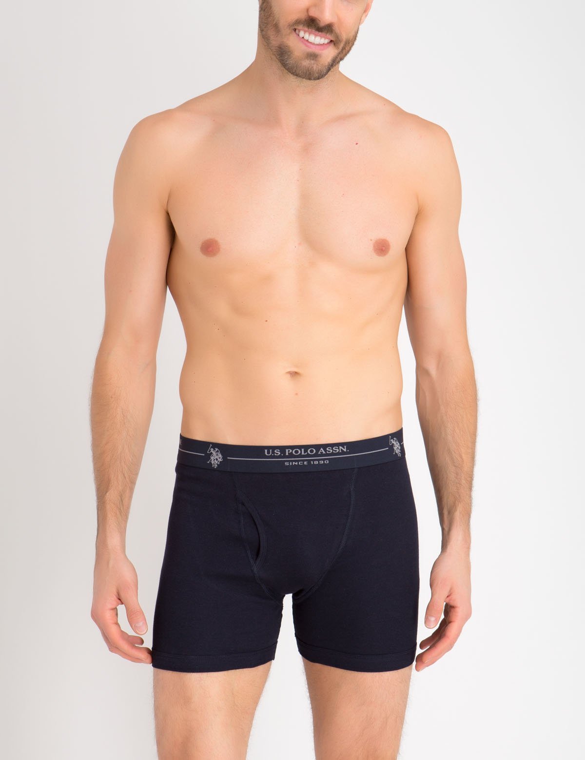 Men's Cotton Boxer Briefs 3-Pack with Buttonless Fly | Full Coverage