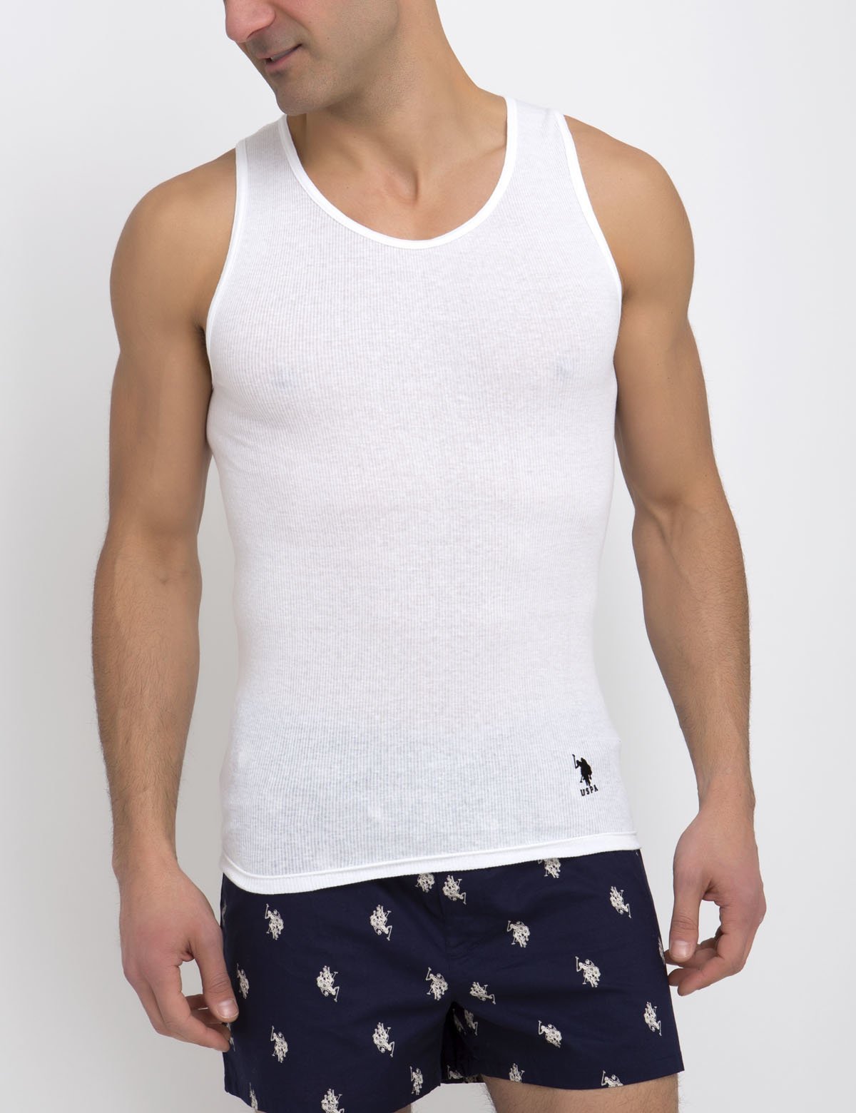 3 Pack Ribbed Cotton Tank Tops for Men | Sleeveless A-Shirts