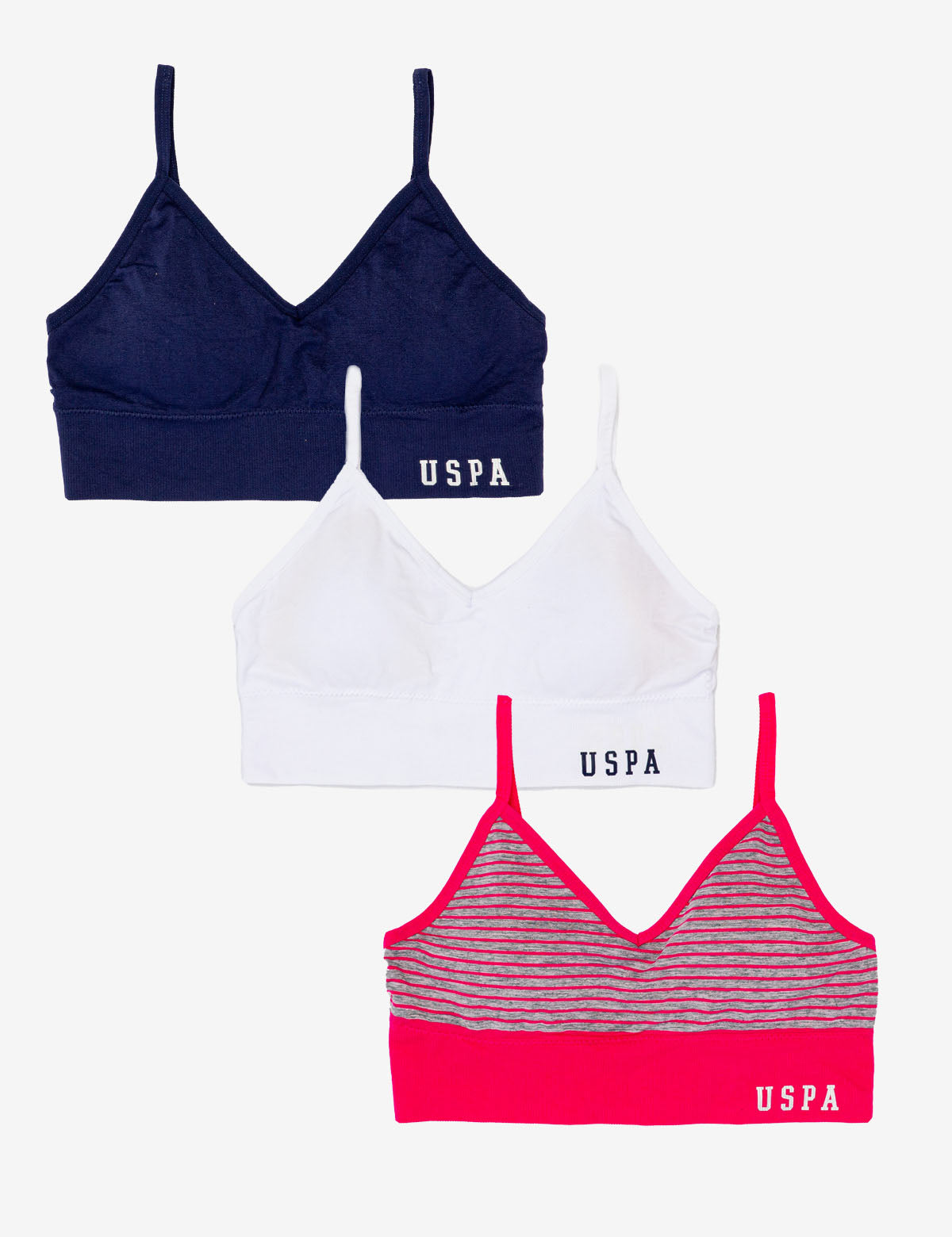 Wire-Free Seamless Bras 3-Pack with Removable Pads | Microfiber