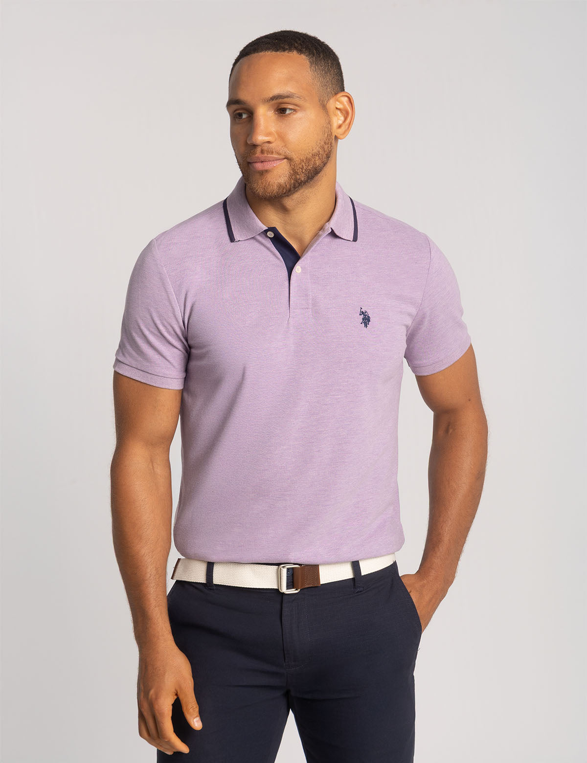 Slim Fit Stretch Pique Polo Shirt for Men | Comfort & Style