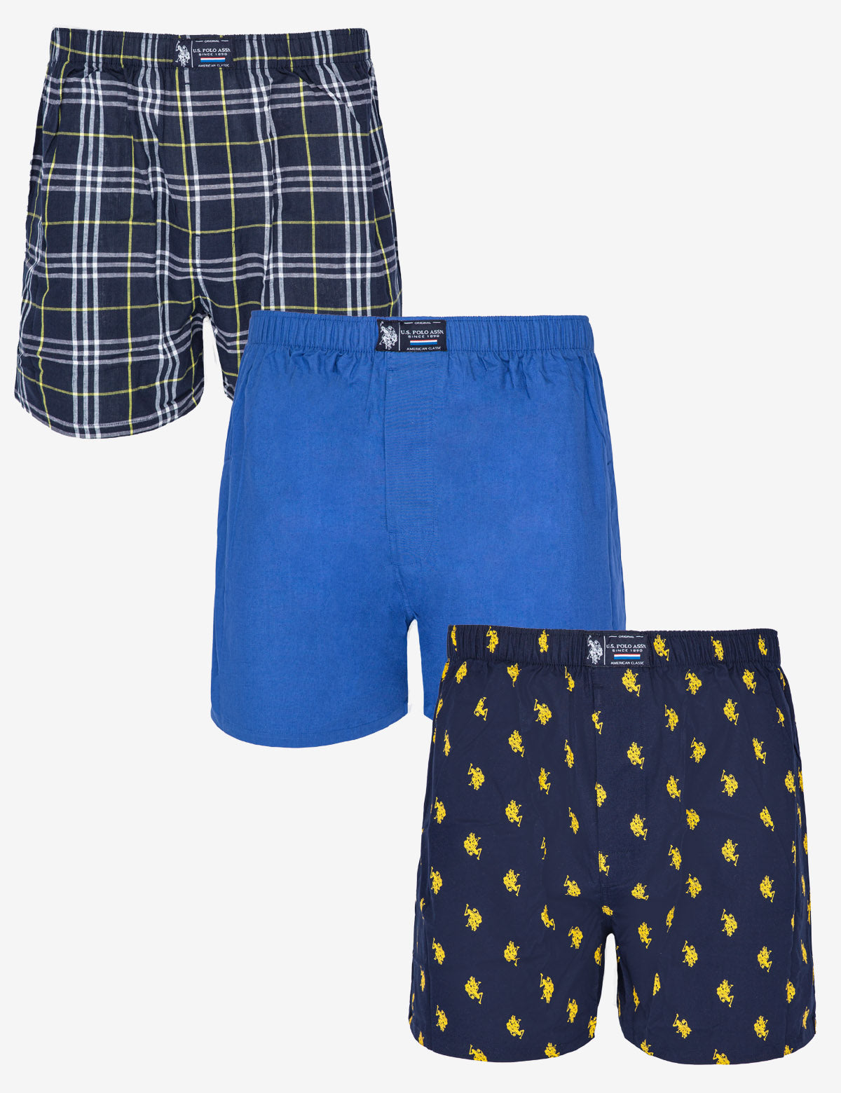 3 Pack Woven Boxer Briefs for Men | ComfortFit