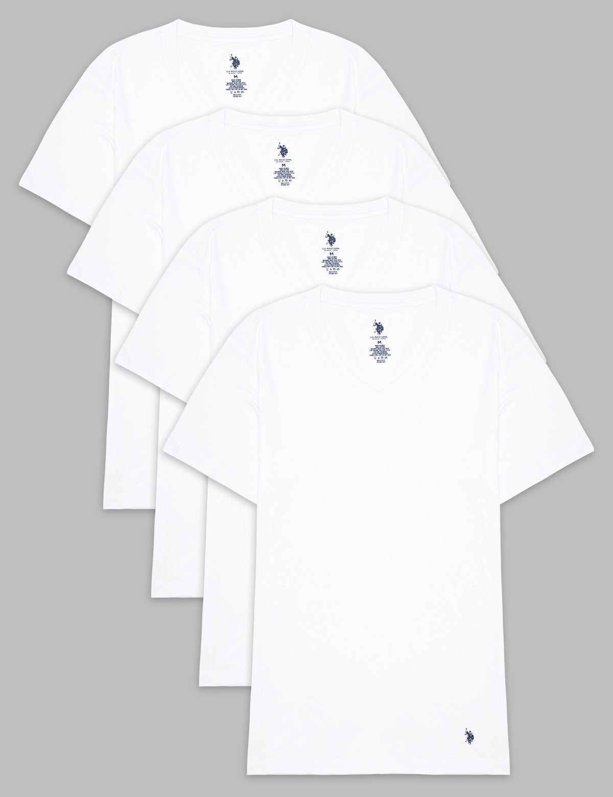 Soft Cotton Jersey V-Neck T-Shirts 4-Pack | Comfort Fit Basics