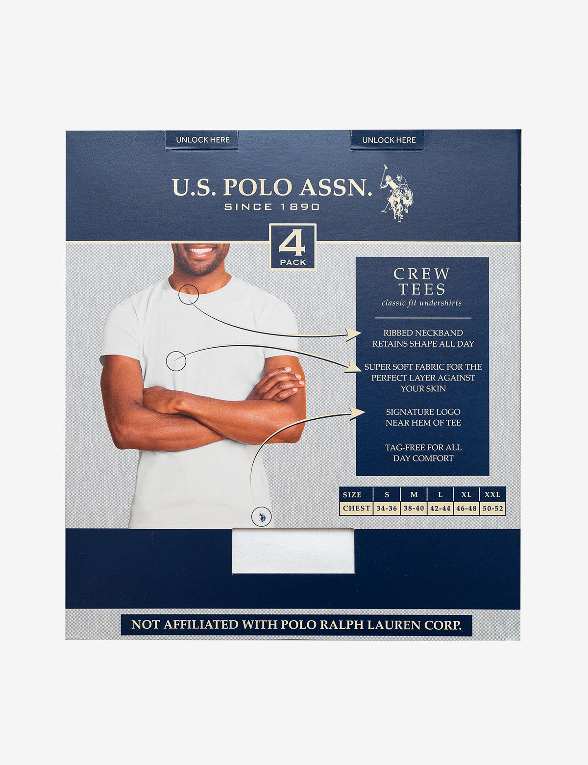 4 Pack Crew Neck T-Shirts for Men | Soft Cotton Essentials