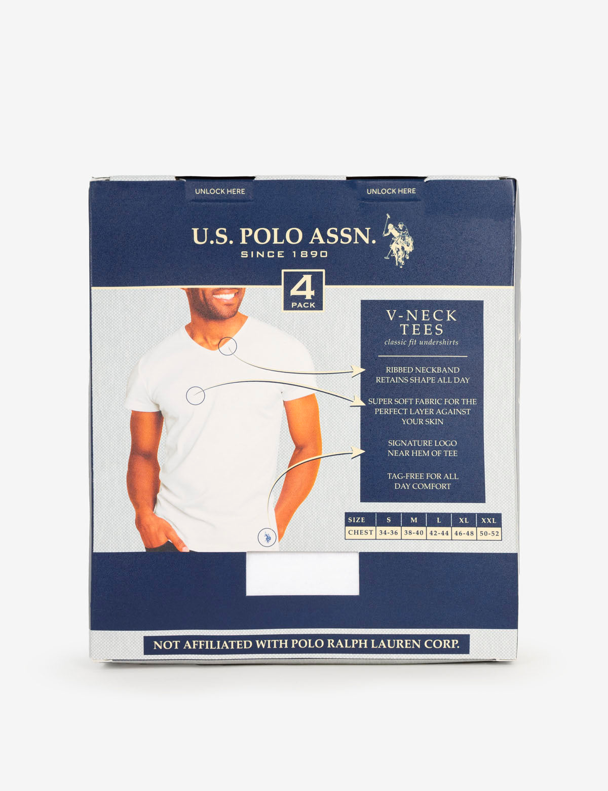 Soft V-Neck T-Shirts 4-Pack for Men | Comfort Fit Essentials
