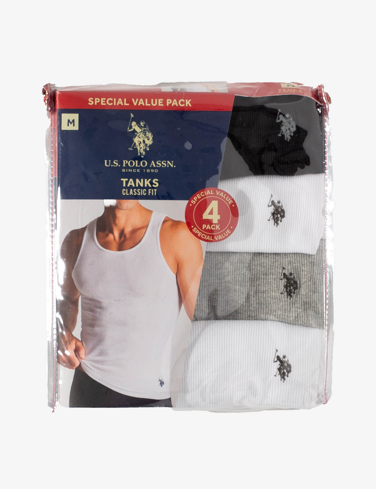 Ribbed A-Shirts 4-Pack for Men | Comfort Fit Basics