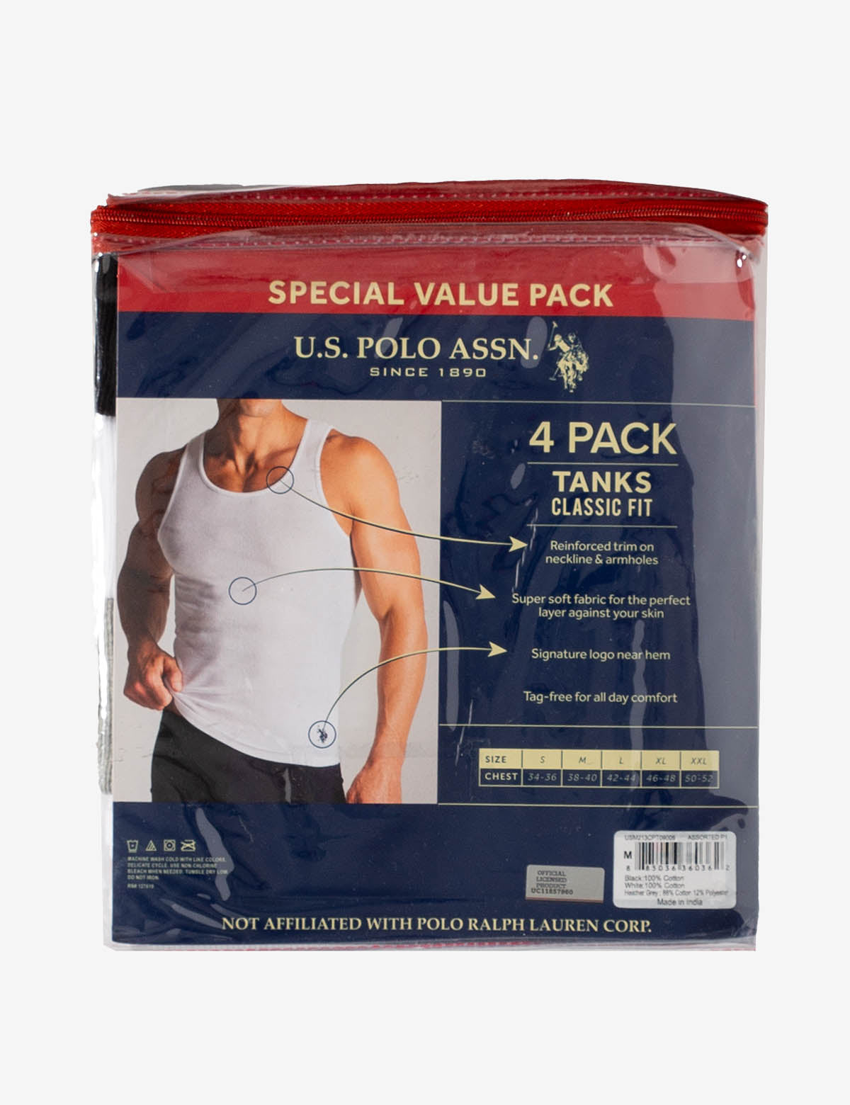 Ribbed A-Shirts 4-Pack for Men | Comfort Fit Basics