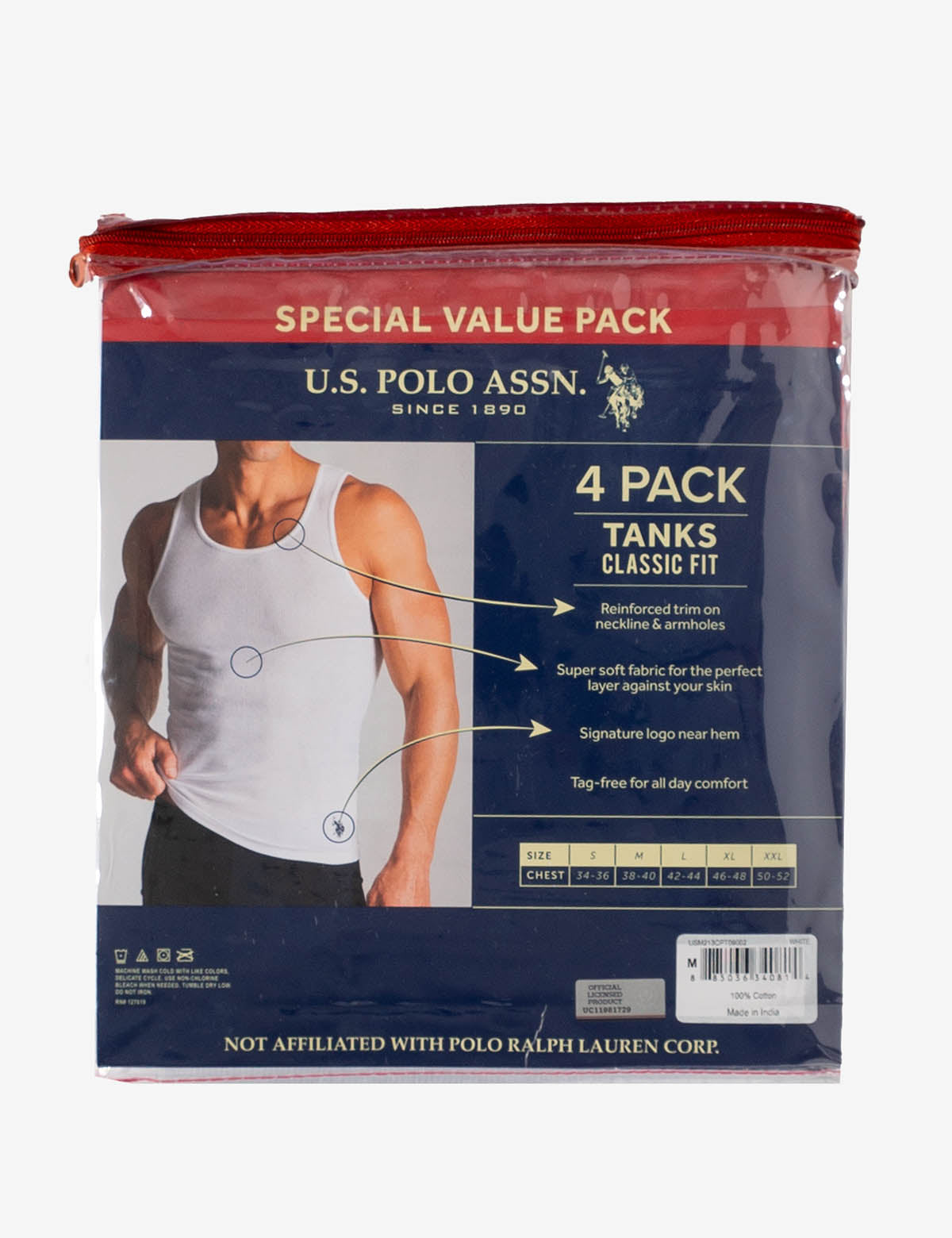 Ribbed A-Shirts 4-Pack for Men | Comfort Fit Basics