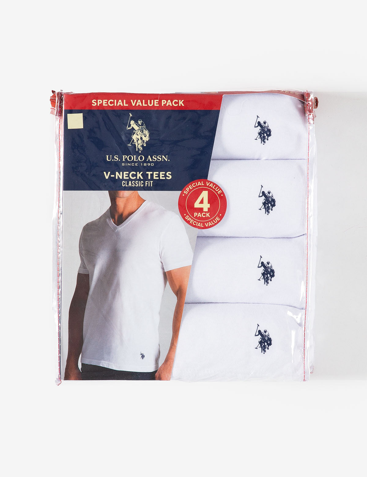 4-Pack Soft V-Neck T-Shirts for Men | Comfort Fit Basics