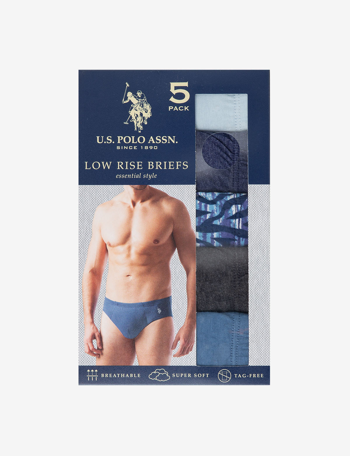 Low-Rise Briefs 5-Pack - Breathable & Tag-Free Underwear