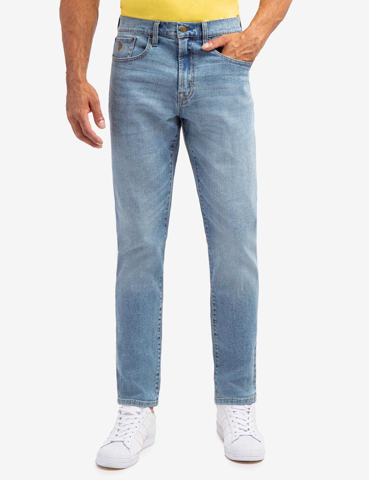 Men's Athletic Fit Jeans with 5 Pockets | Comfort Stretch Denim