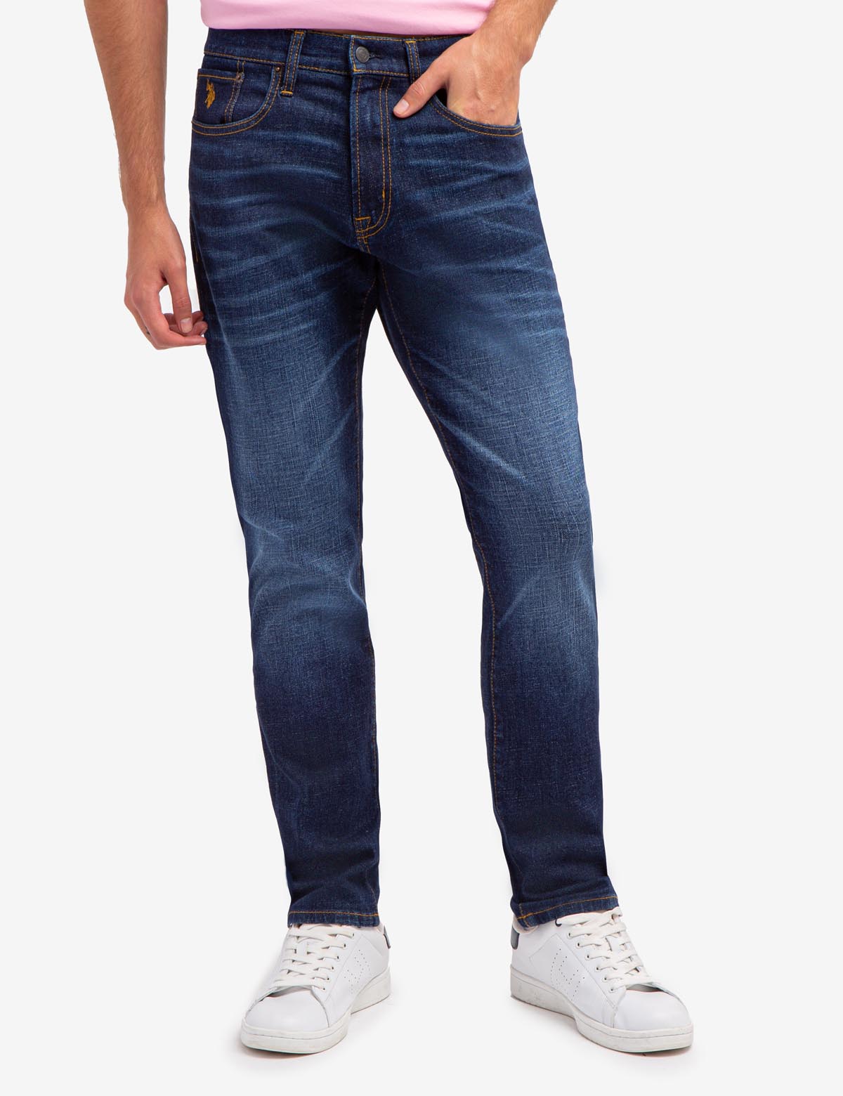 Men's Athletic Fit Jeans with 5 Pockets | Comfort Stretch Denim