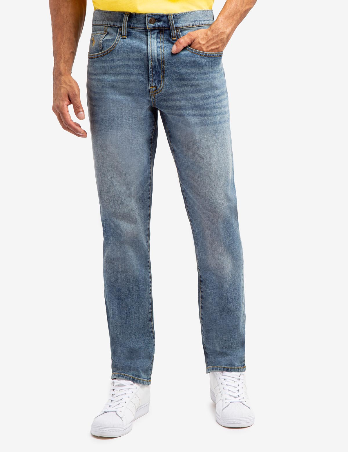 Men's Athletic Fit Jeans with 5 Pockets | Comfort Stretch Denim