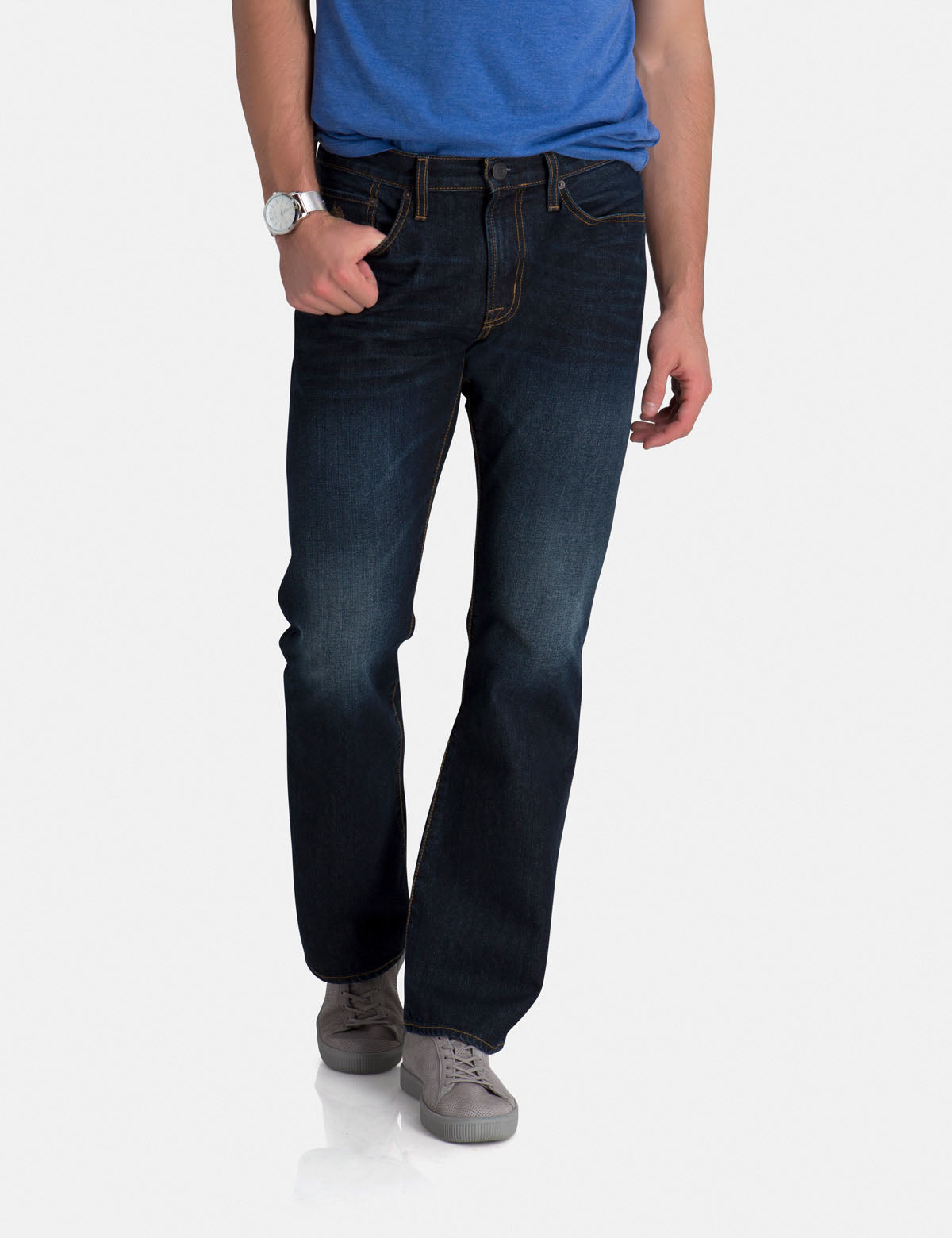 Rigid Bootcut Jeans with 5-Pocket Styling | Below Waist Fit