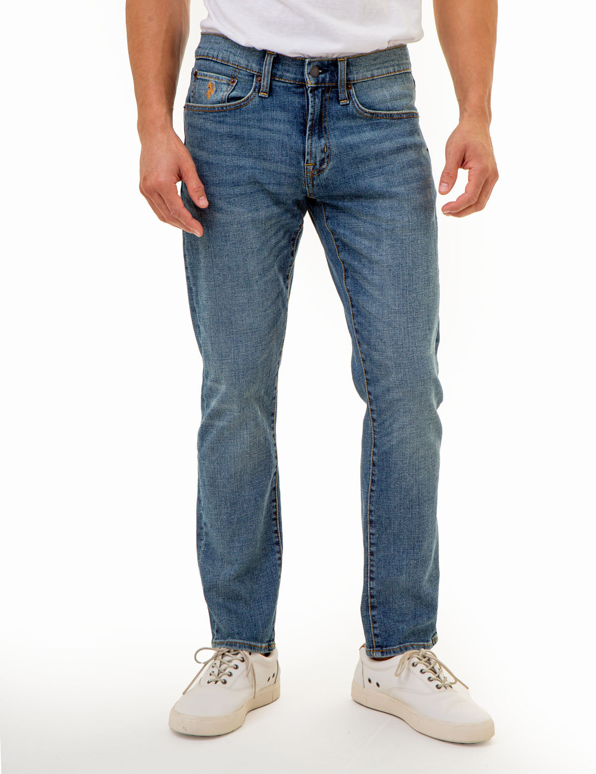 Slim Straight Fit Jeans for Men with 5 Pockets | DenimCraft