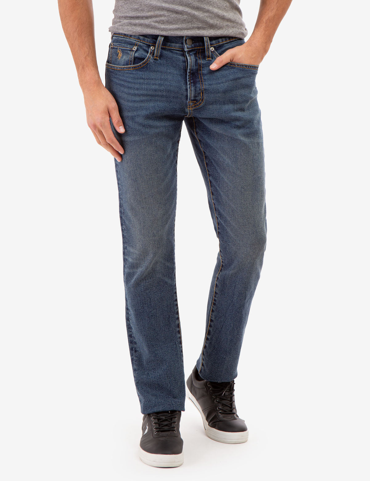 Slim Straight Fit Jeans for Men with 5 Pockets | DenimCraft
