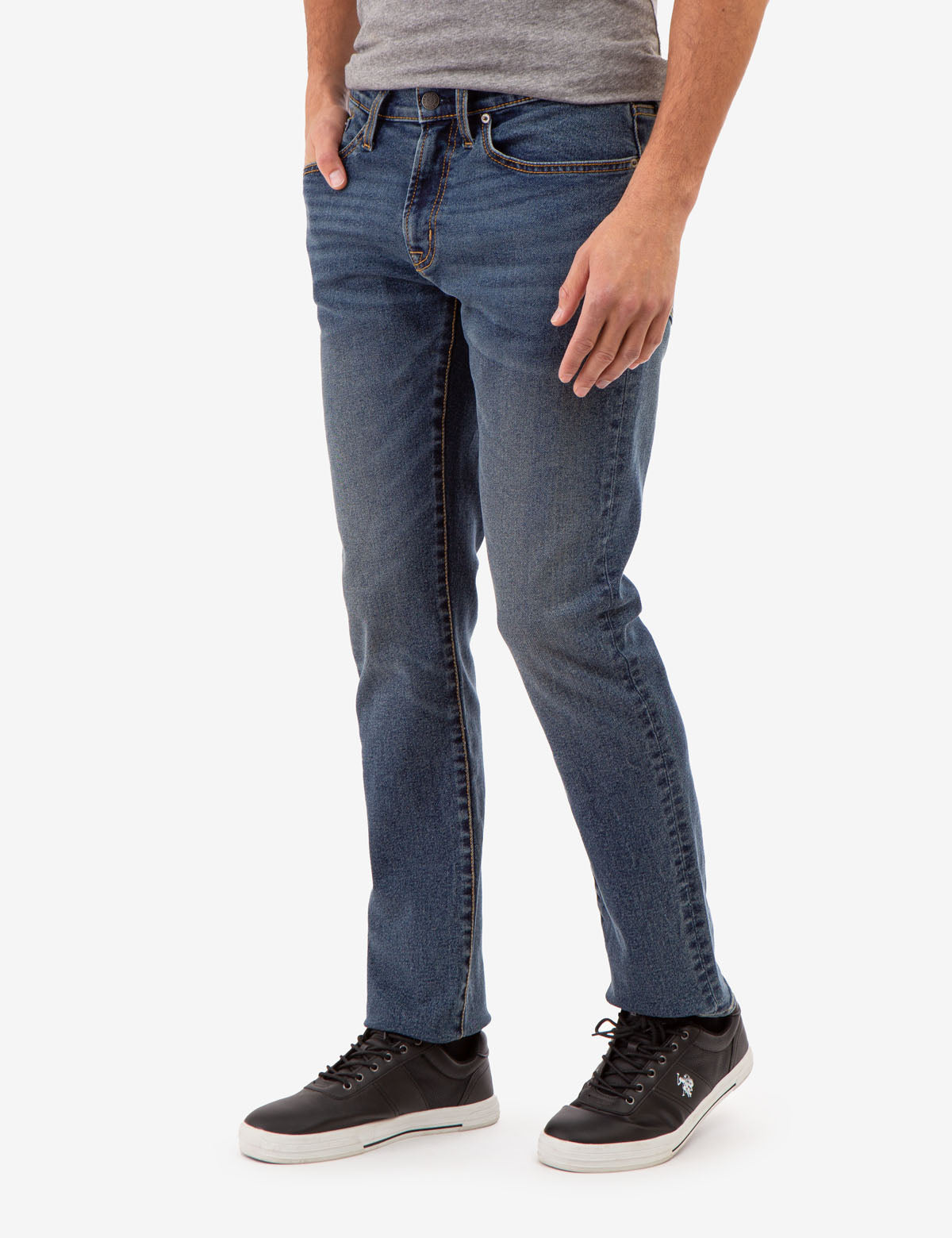 Slim Straight Fit Jeans for Men with 5 Pockets | DenimCraft