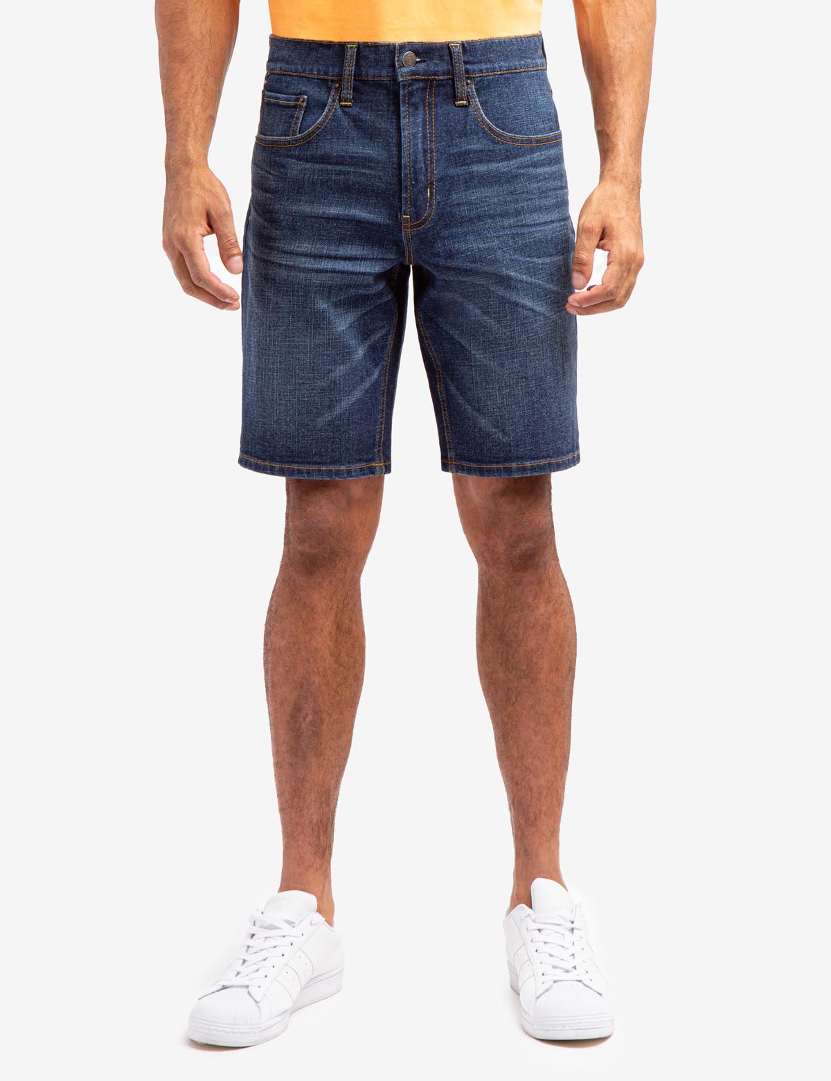 Men's Slim Straight Shorts with 5 Pockets | Button & Zip Fly