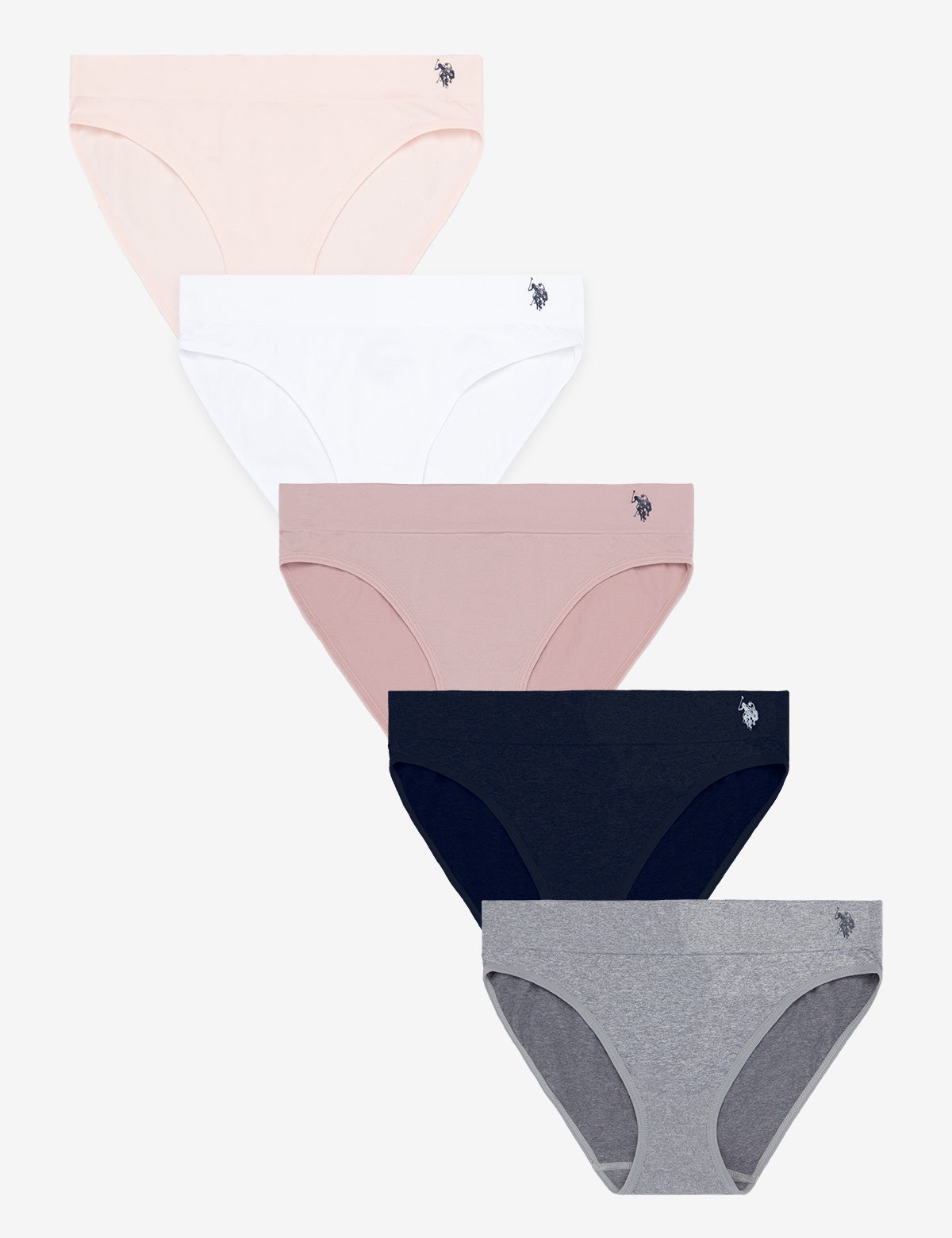 Seamless Microfiber High-Cut Bikini 5-Pack | Tag-Free & Full Coverage