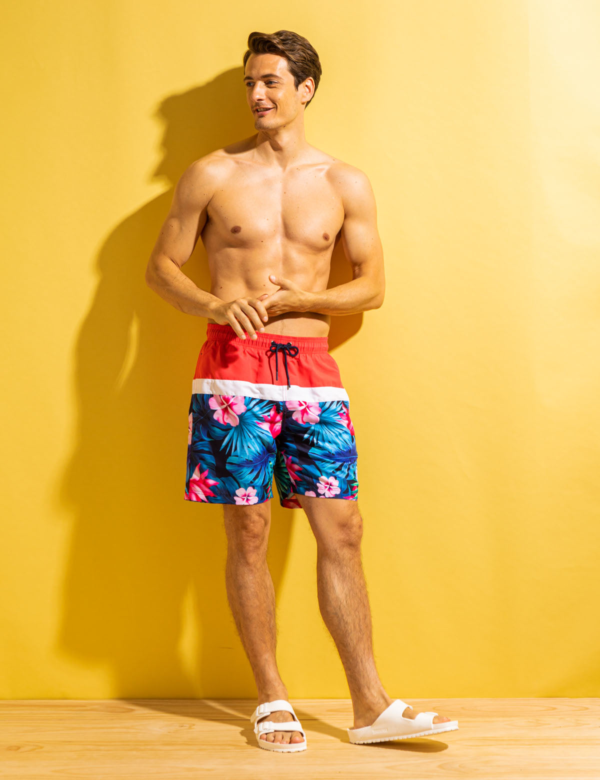 Tropical Colorblock Swim Trunks for Men | 7 Brand
