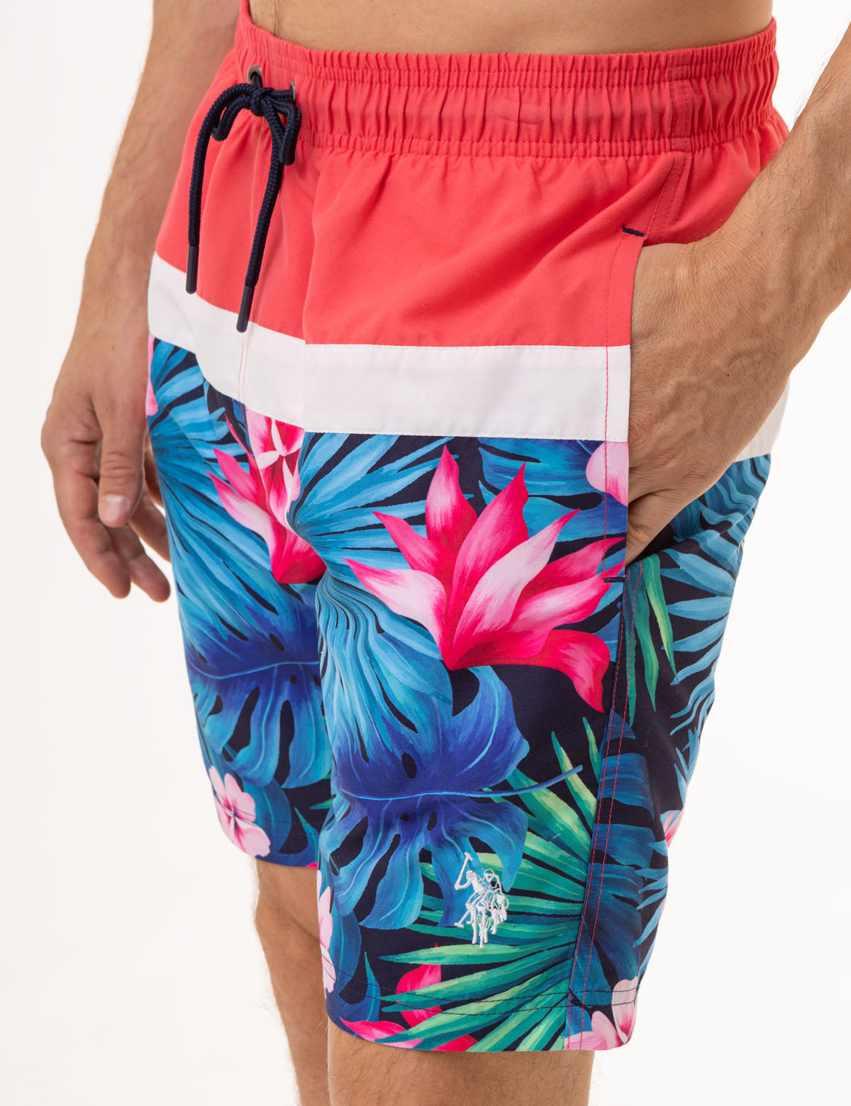 Tropical Colorblock Swim Trunks for Men | 7 Brand