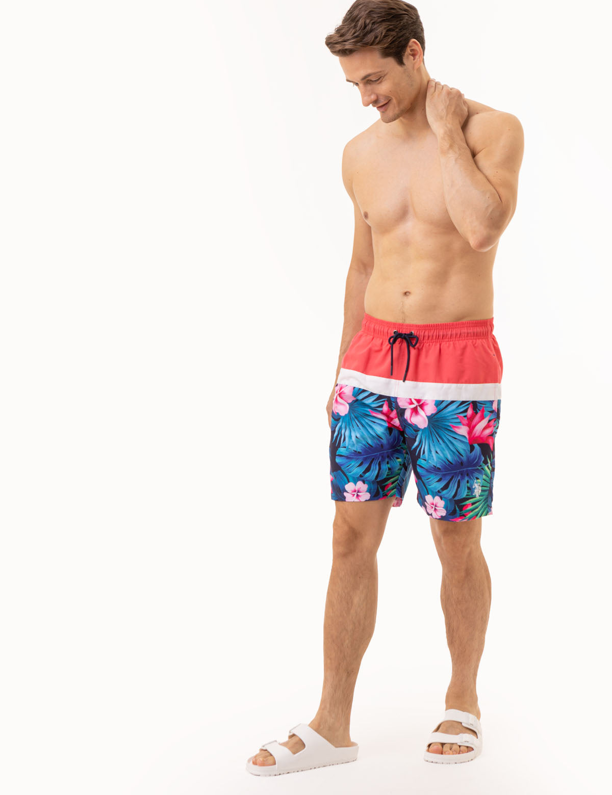 Tropical Colorblock Swim Trunks for Men | 7 Brand