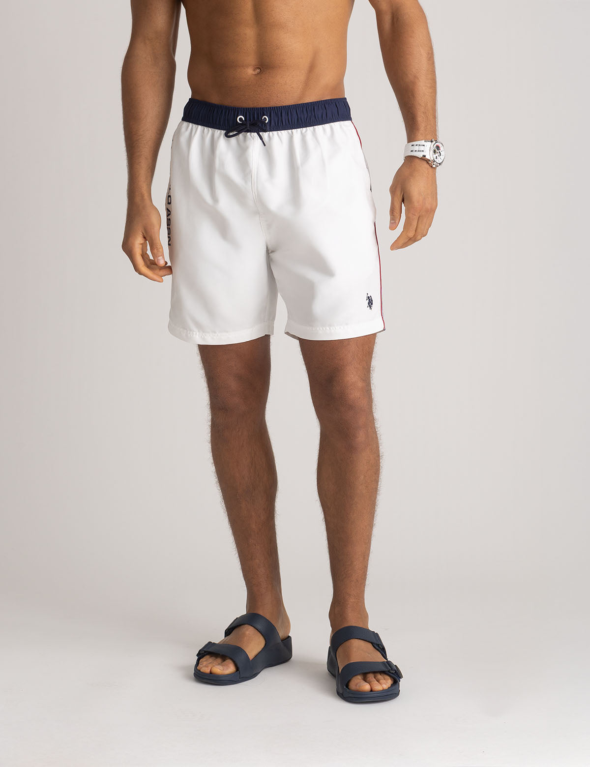 7" Swim Shorts with Side Pockets & Adjustable Waist | Athletic Fit