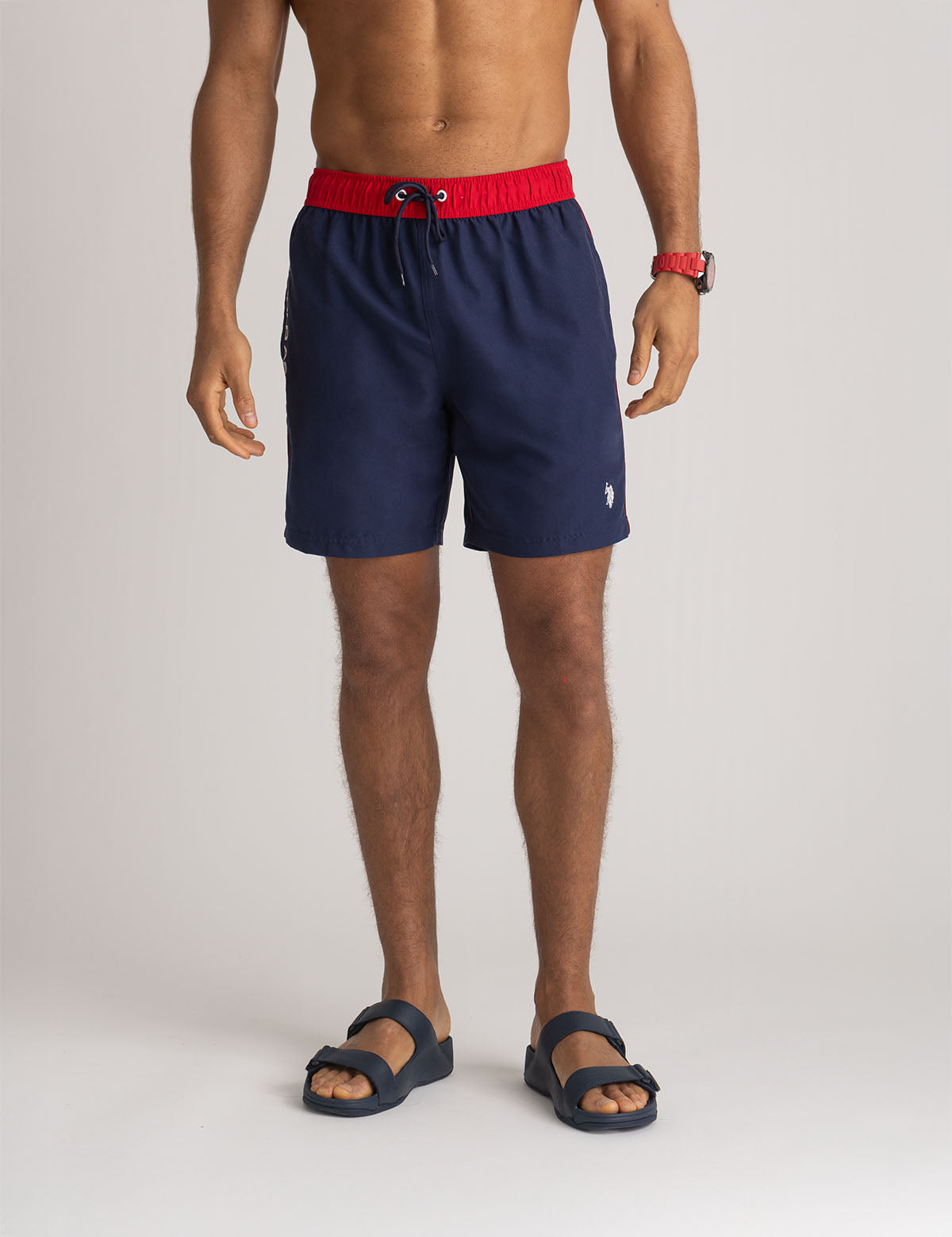 7" Swim Shorts with Side Pockets & Adjustable Waist | Athletic Fit