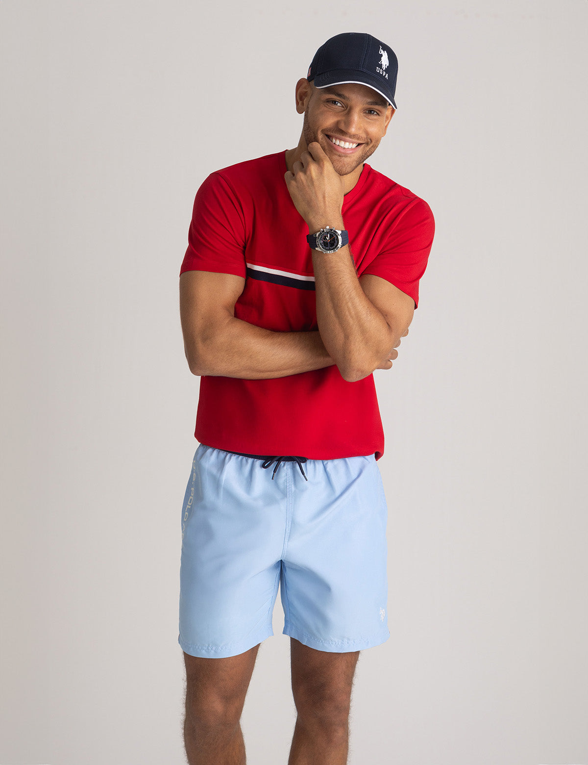 7" Swim Shorts with Side Pockets & Adjustable Waist | Athletic Fit