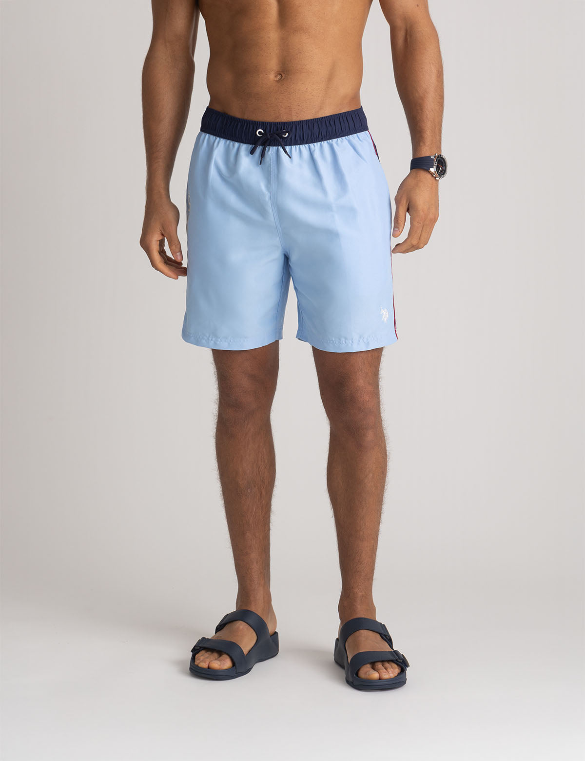7" Swim Shorts with Side Pockets & Adjustable Waist | Athletic Fit