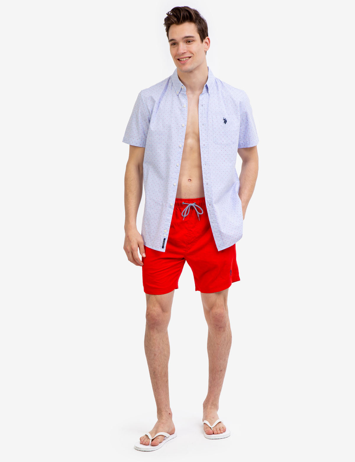 7" Swim Trunks with Pockets & Drawstring | Quick-Dry Polyester
