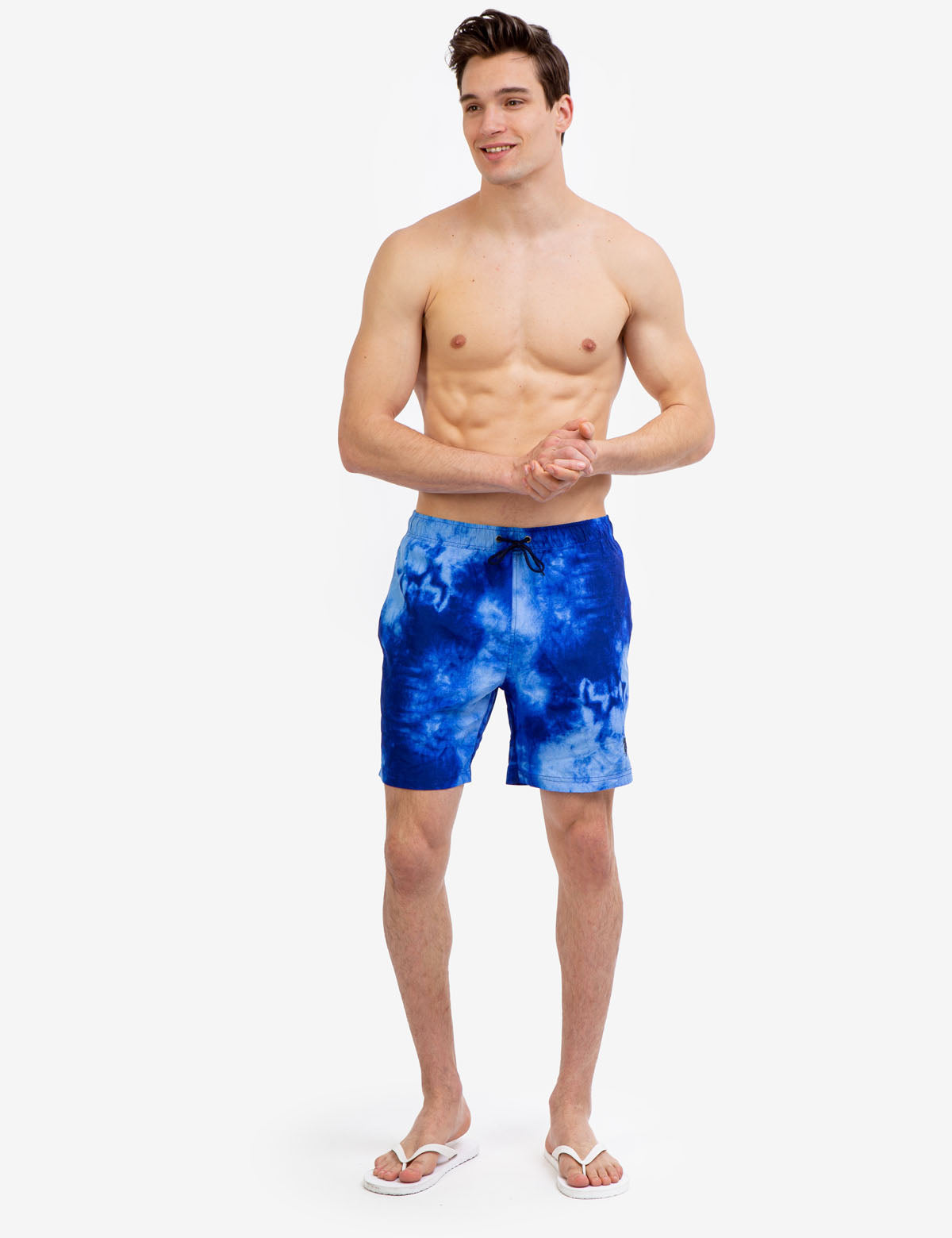 Tie Dye Swim Trunks 7" Inseam with Elastic Waistband | Quick-Dry