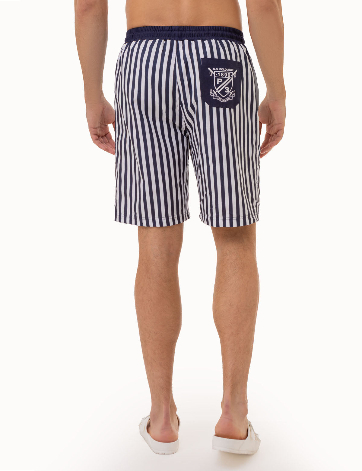 9\" Striped Swim Trunks for Men | Quick-Dry & Comfortable