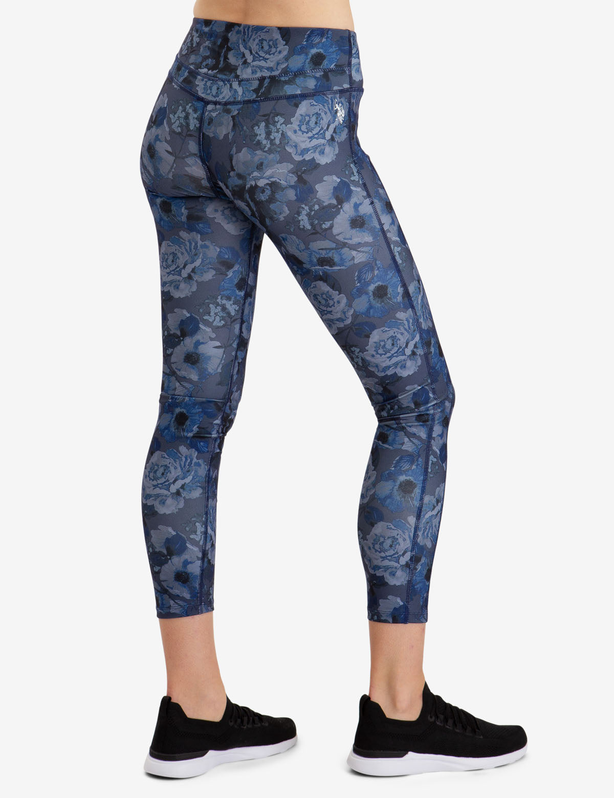 Active Floral Leggings with Pockets & Zip Fly | Fitted Workout Leggings