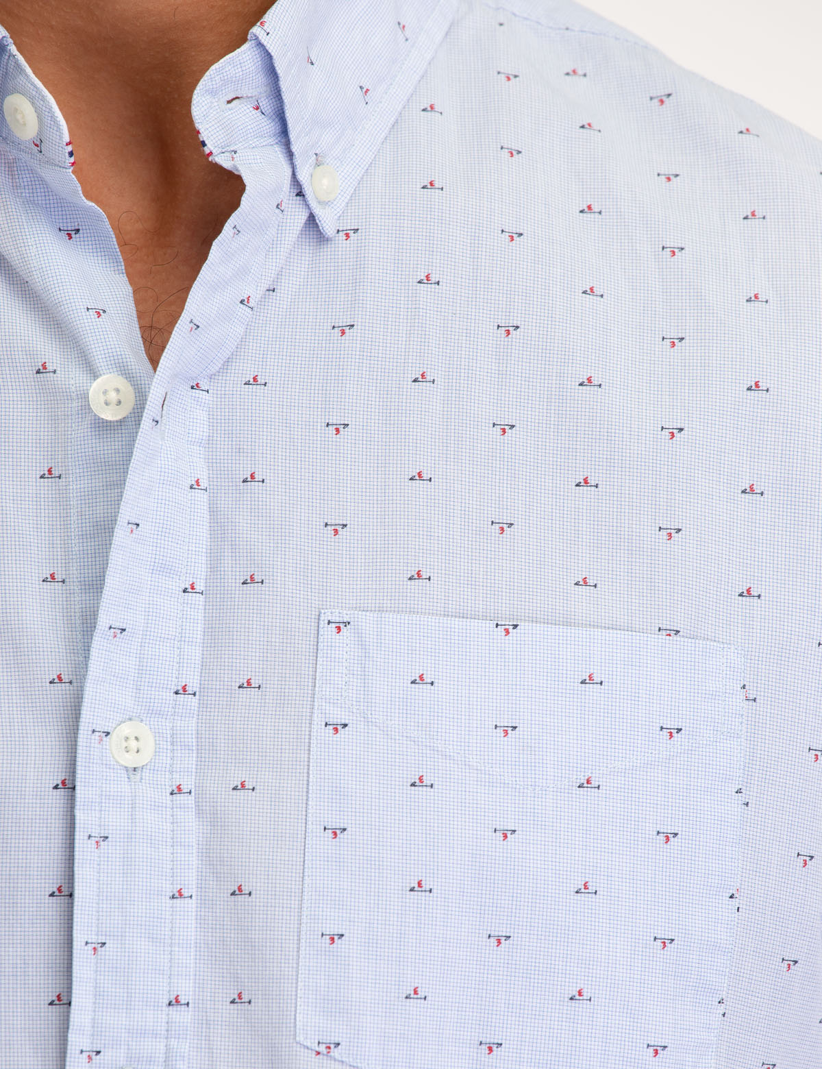 All Over Mallet Print Cotton Short Sleeve Shirt | Button Up Casual