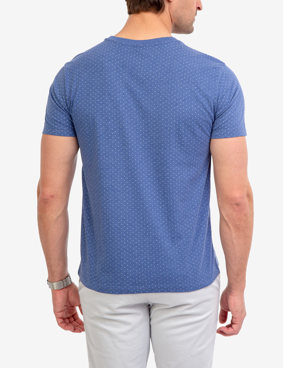 Polka Dot Print T-Shirt with Crew Neck & Short Sleeves