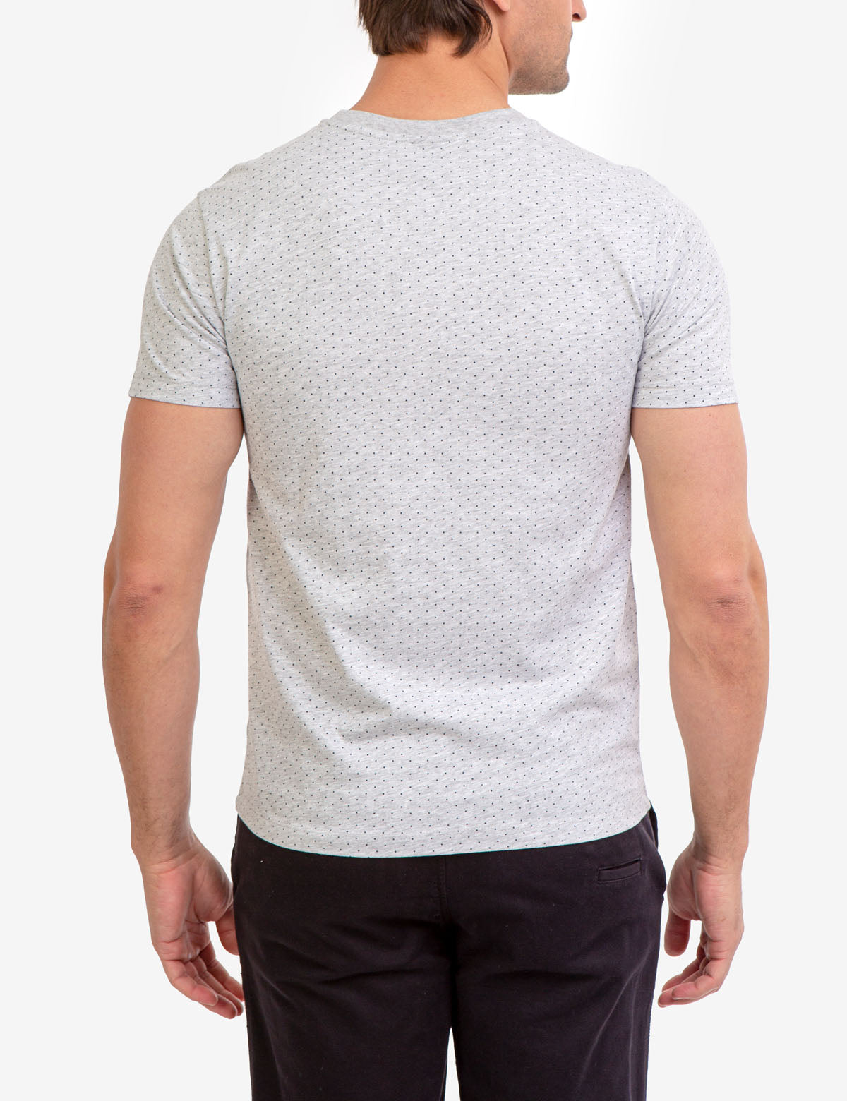 Polka Dot Print T-Shirt with Crew Neck & Short Sleeves